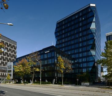 Rosenheimer Straße 143 - Atlas Hochhaus nach der Verwandlung. Oktober 2019.
