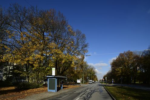 Die Plinganserstraße bei Neuhofen.