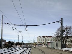 Fürstenrieder Straße an der Trambahnhaltestelle Ammersee Straße. Zustand November 2024, die Trambahngleisverbindung zum Abschnitt Gondrellplatz ist wieder hergestellt.